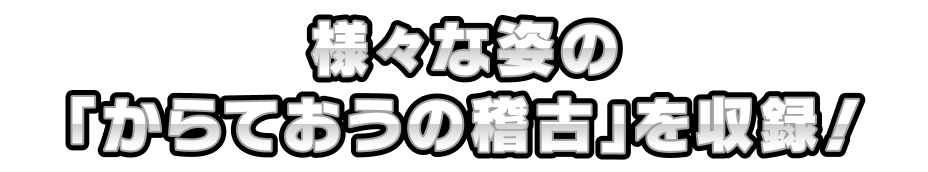 様々な姿の「からておうの稽古」を収録！